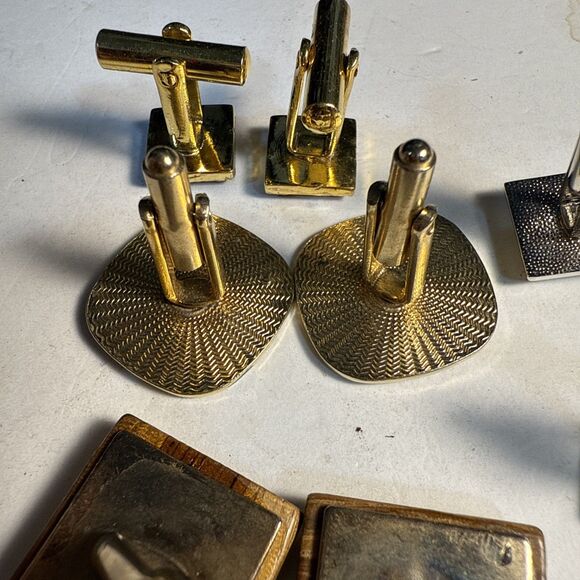 Vintage Cufflinks Bundle Of Four (4) Sets Good Quality Used Condition - Picture 11 of 11